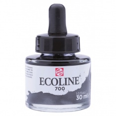 TALENS ECOLINE 30 ml 700 - BLACK - koncentrat farby wodnej w pojemniku z pipetą