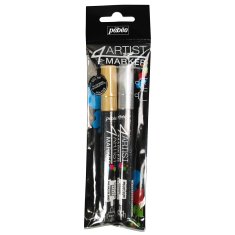 PEBEO 4 ARTIST MARKER SET DUO 4 4MM GOLD/SILVER - markery z farbą