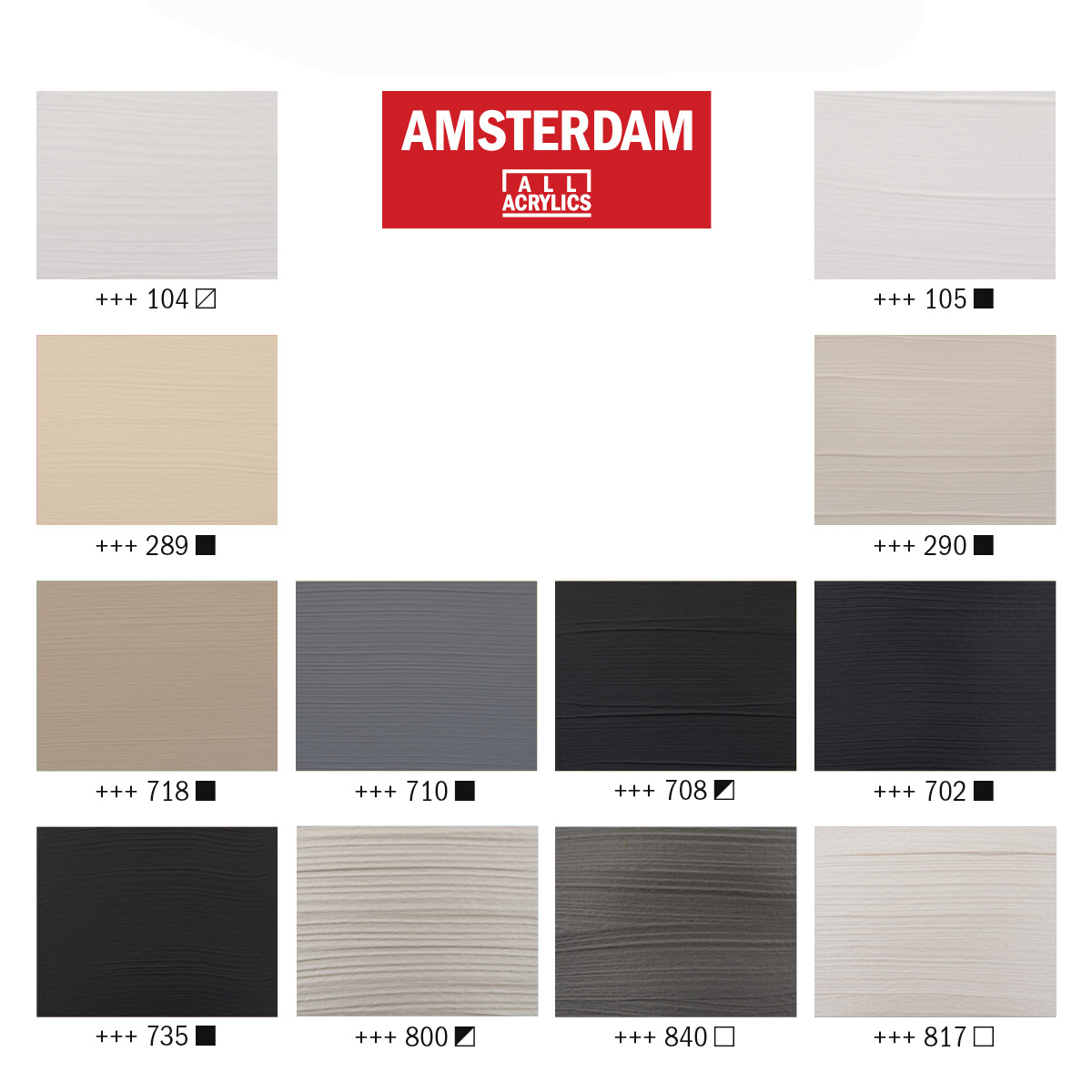 TALENS AMSTERDAM AAC SET FARBY AKRYLOWE 12X20 ML GREY