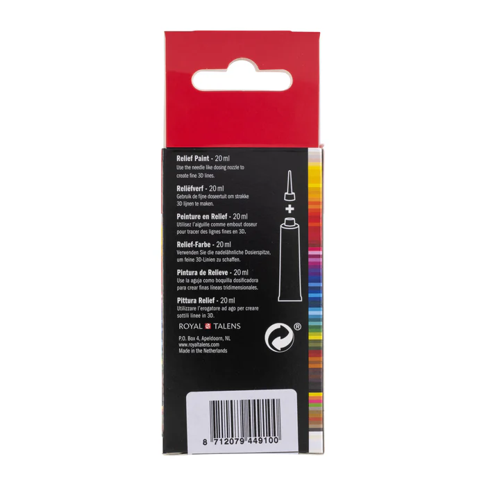 AMSTERDAM RELIEF PAINT 20ML 800 SILVER