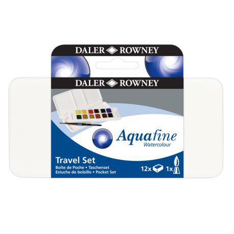 AQUAFINE TRAVEL SET 12 HALF PAN + PĘDZELEK