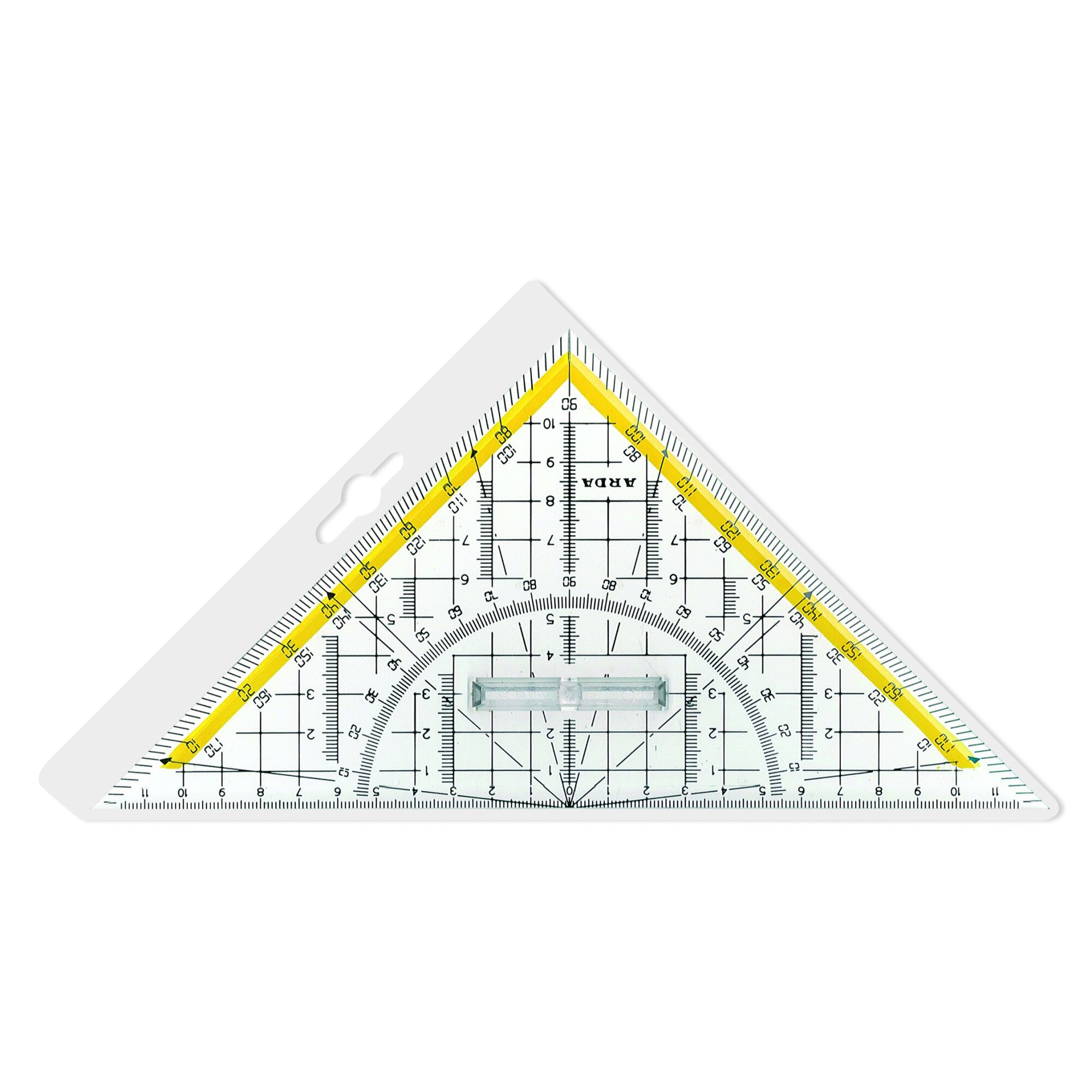 ARDA Ekierka GEO 45° 25cm z uchwytem