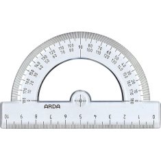 ARDA Kątomierz Uni 180° z linijką10 cm