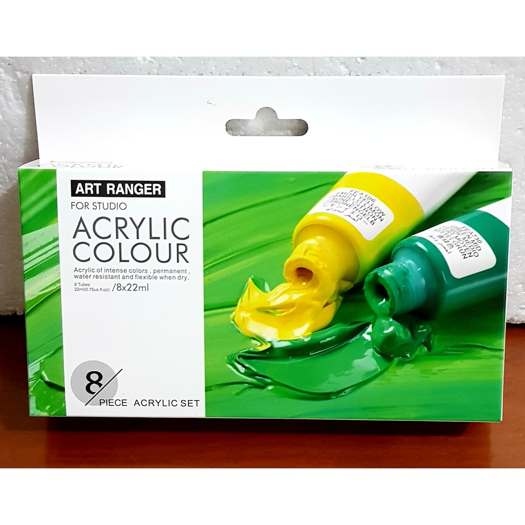ART RANGERS FARBY AKRYLOWE W KOLORACH PODSTAWOWYCH SET 8 x 22 ml