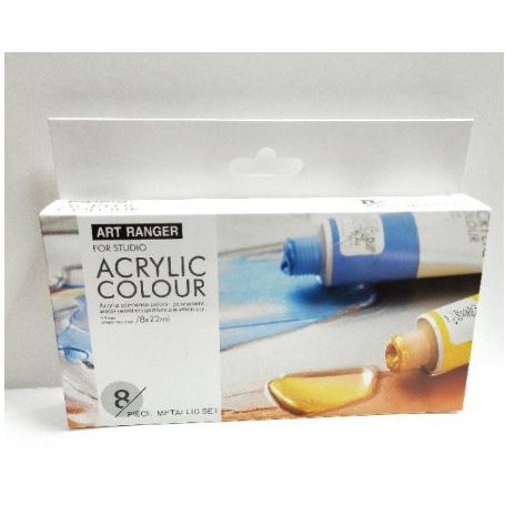 ART RANGERS FARBY AKRYLOWE W KOLORACH METALICZNYCH SET 8 x 22 ml