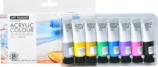 ART RANGERS FARBY AKRYLOWE W KOLORACH METALICZNYCH SET 8 x 22 ml