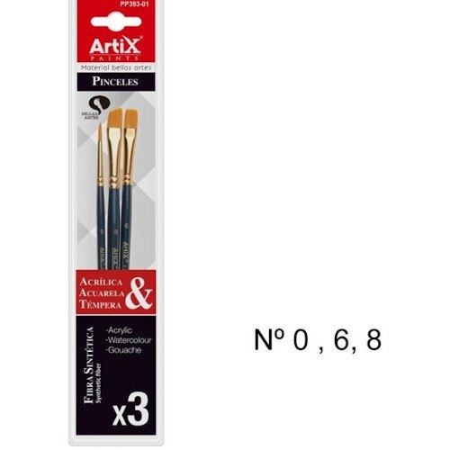 ARTIX ZESTAW PĘDZLI NYLONOWYCH GRANATOWE 3 SZT.