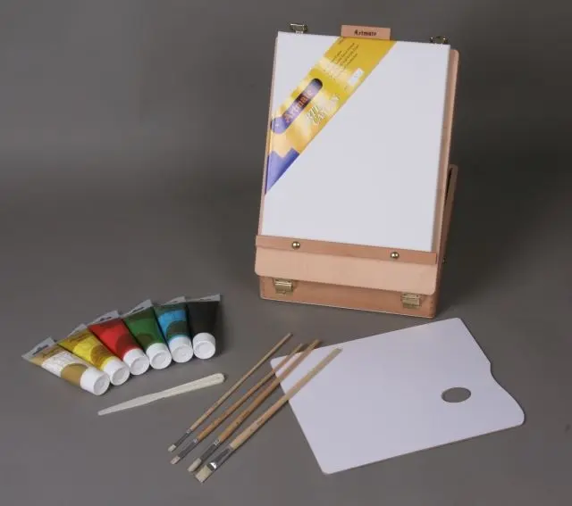 ARTMATE ZESTAW MALARSKI Z FARBAMI AKRYLOWYMI HBX-3 9 ELEMENTÓW