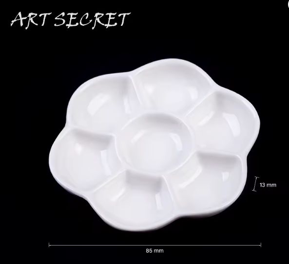 ArtSecret paletka ceramiczna rozeta 7 komór, średnica palety - 8,5cm