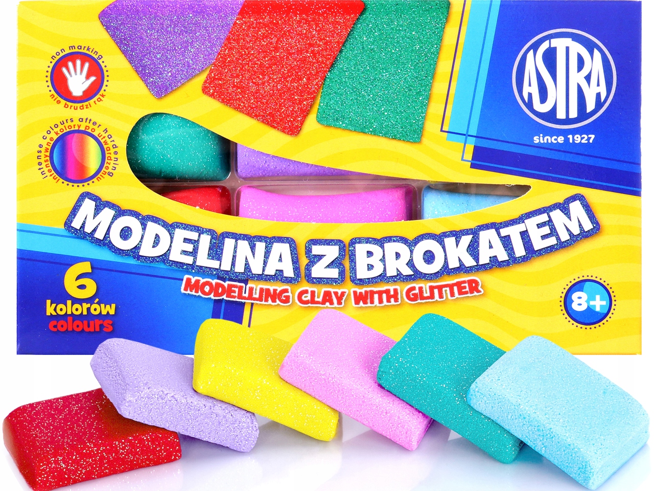 ASTRA Modelina 6 kol z brokatem