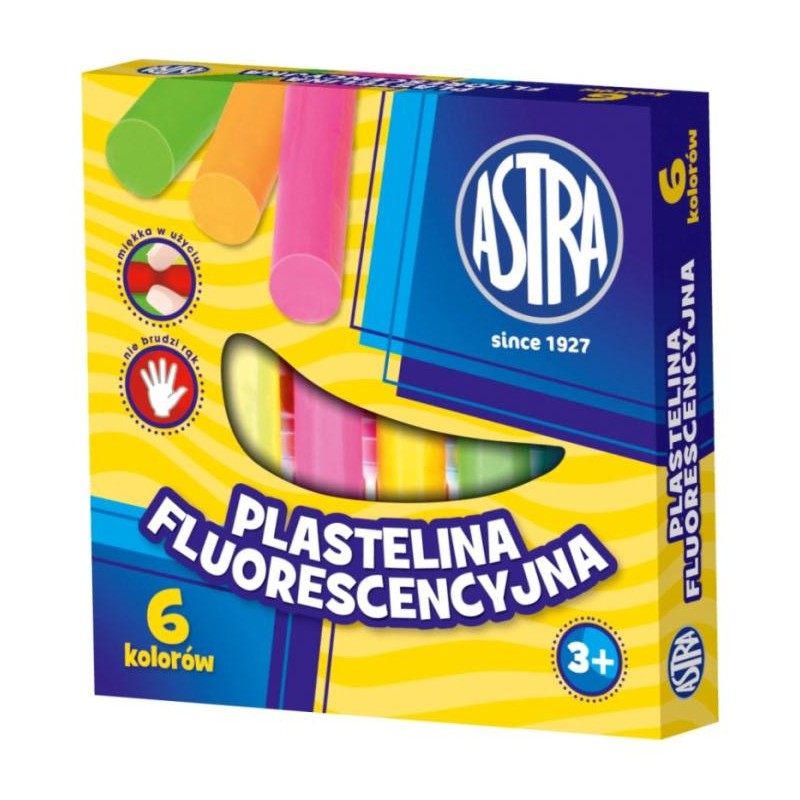 ASTRA Plastelina 6 KOL. FLUO