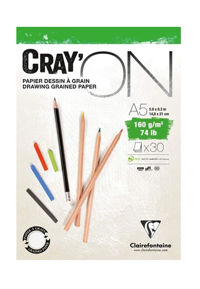 BLOK CLAIREFONTAINE CRAY\'ON A5 30 ARK. 160G