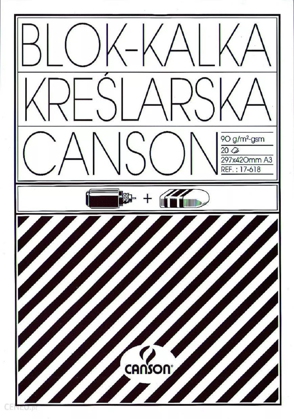 CANSON BLOK KALKI KREŚLARSKIEJ A3 90/95G 20 ARK