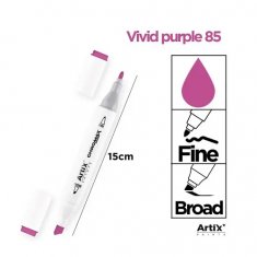 Chromax Marker z podwójną końcówką 85 Vivid Purple 