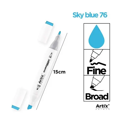 Chromax Marker z podwójną końcówką 76 Sky Blue