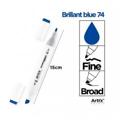 Chromax Marker z podwójną końcówką 74 Brillant Blue 