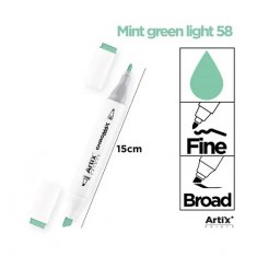 Chromax Marker z podwójną końcówką 58 Mint Green Light 