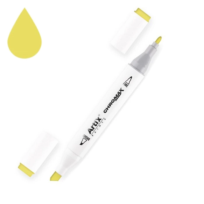 Chromax Marker z podwójną końcówką 37 Pastel Yellow