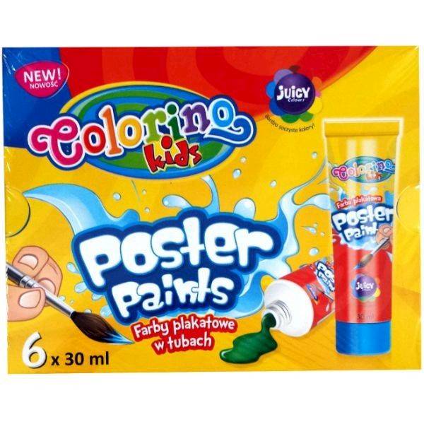 COLORINO Farby plakatowe 6 x 30 ml w tubach