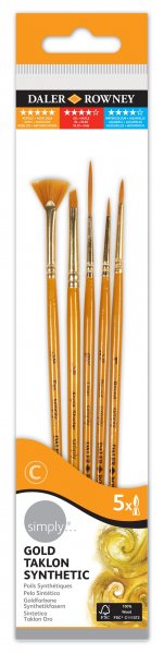 DAL SIMPLY ACRYLIC BRUSH SET 5 SZT. PĘDZLE SYNTETYCZNE