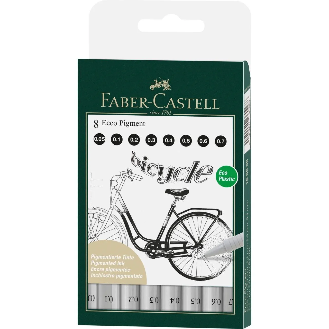 Faber-Castell CIENKOPISY ECCO PIGMENT 8 SZT.
