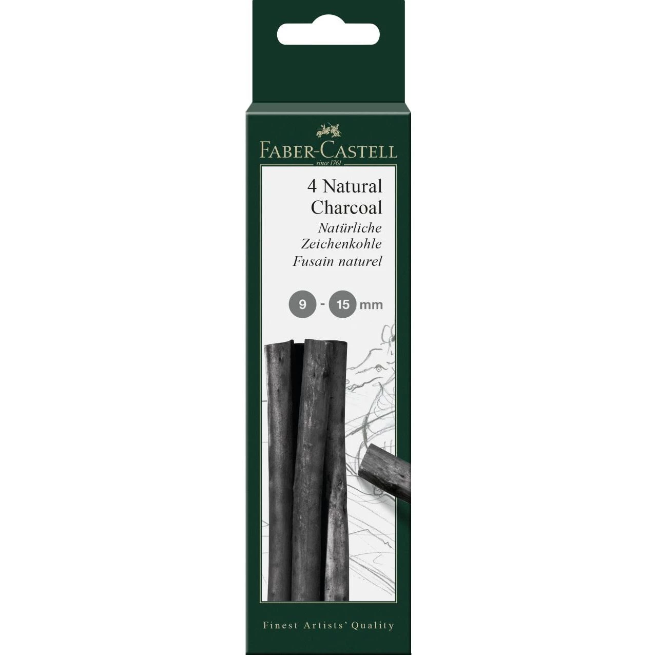 FABER CASTELL GRAFIT WĘGLOWY NATURALNY 9-15MM