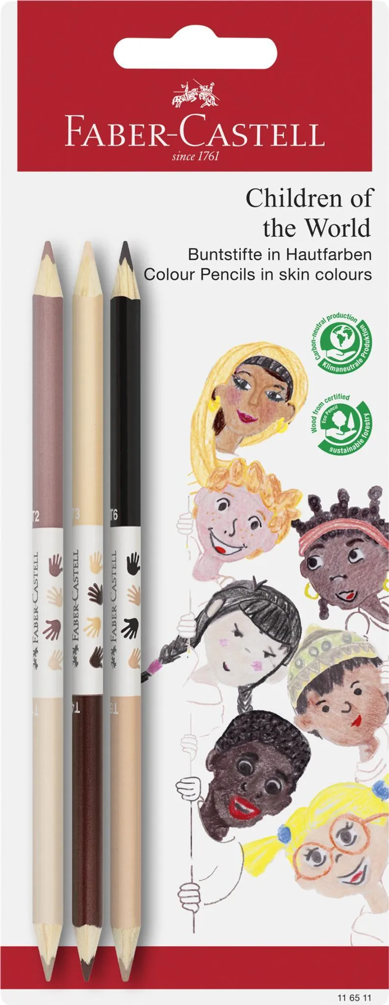 FABER CASTELL KREDKI DWUSTRONNE W ODCIENIACH SKÓRY CHILDREN OF THE WORLD