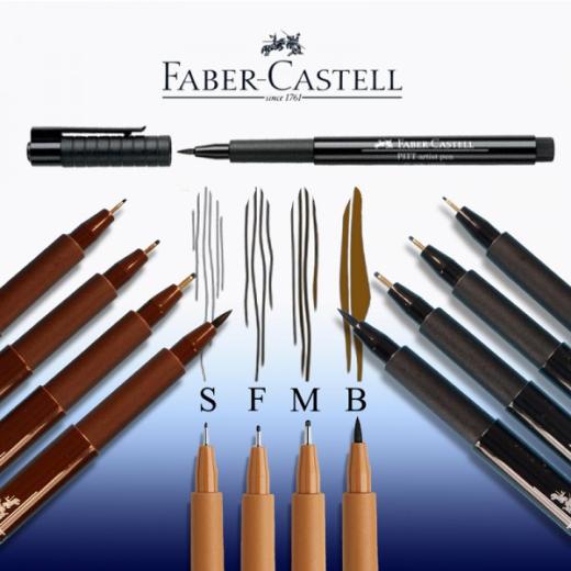 Faber-Castell Pitt Artist Pens SEPIA S, F, M, B
