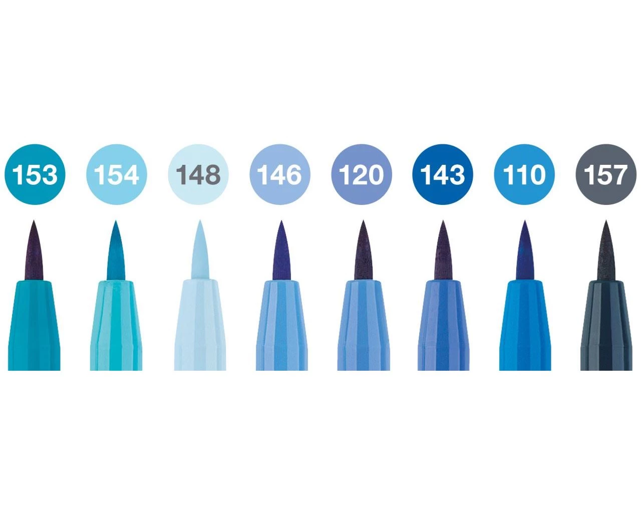 FABER-CASTELL PITT ARTIST PEN B THE BLUES 8 SZTUK