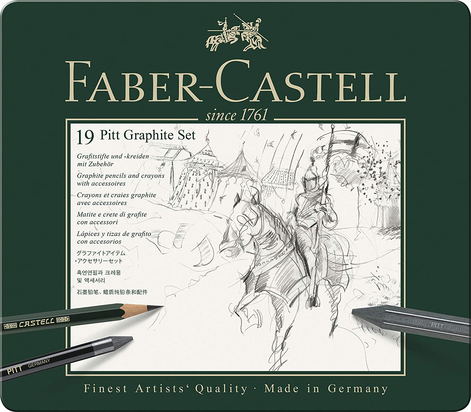 FABER-CASTELL PITT GRAPHITE SET - ZESTAW ARTYSTYCZNY 19 SZT.