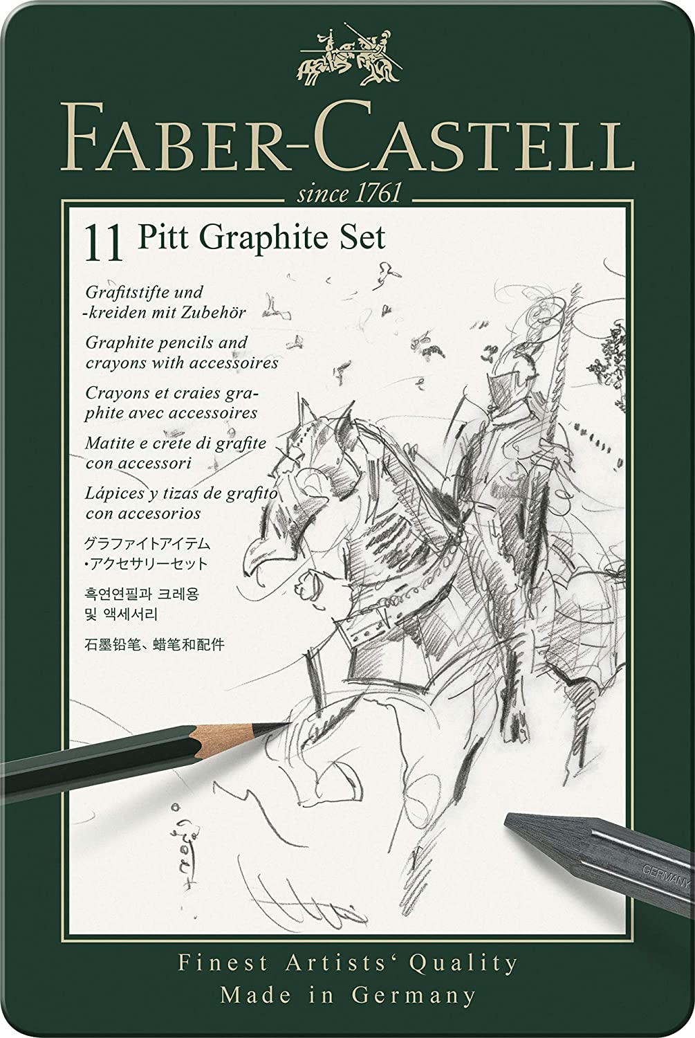 FABER-CASTELL PITT GRAPHITE SET - ZESTAW ARTYSTYCZNY 11 SZT.