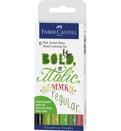 FABER-CASTELL Pitt Hand Lettering 6 szt green