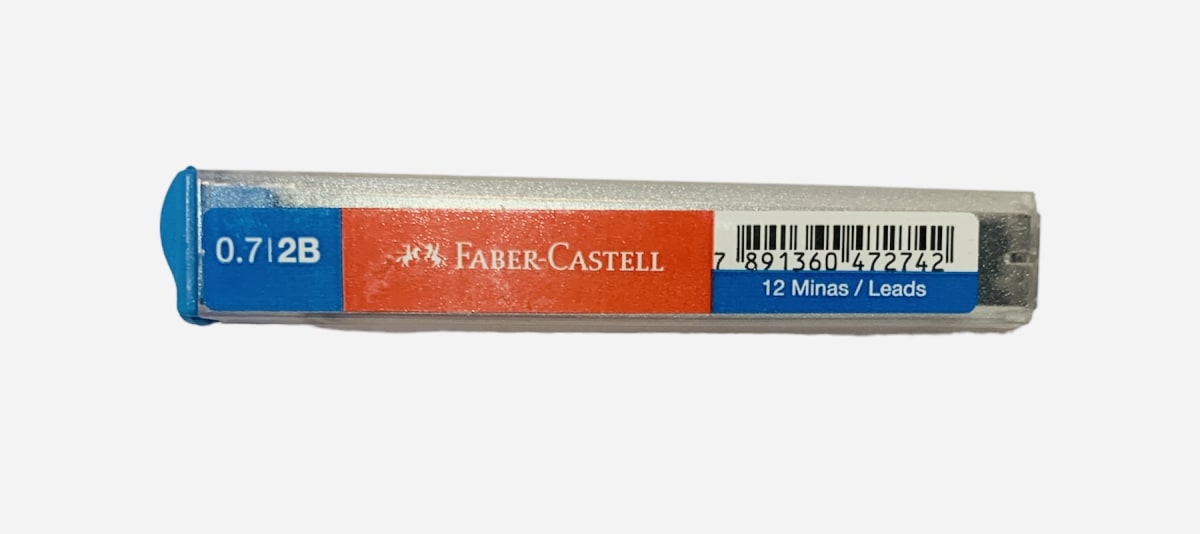 FABER CASTELL WKŁAD GRAFITOWY 0,7 MM 2B 12 SZTUK