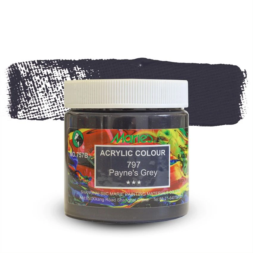 Farba akrylowa Marie\'s słój 250ml - 797 PAYNE\'S GRAY