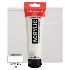 Farba akrylowa TALENS AMSTERDAM 250ml 105 - TITANIUM WHITE