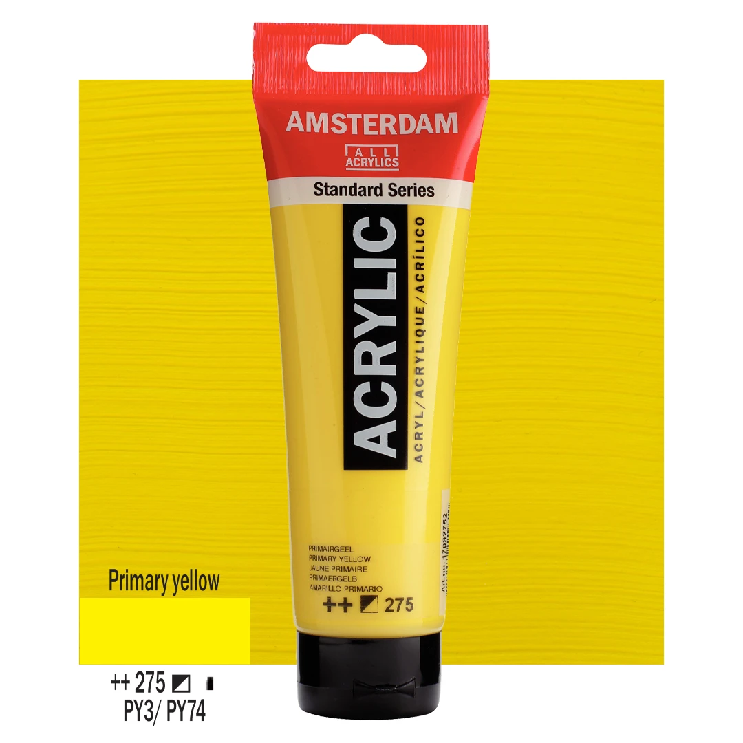 Farba akrylowa TALENS AMSTERDAM 120ml 275 - PRIMARY YELLOW