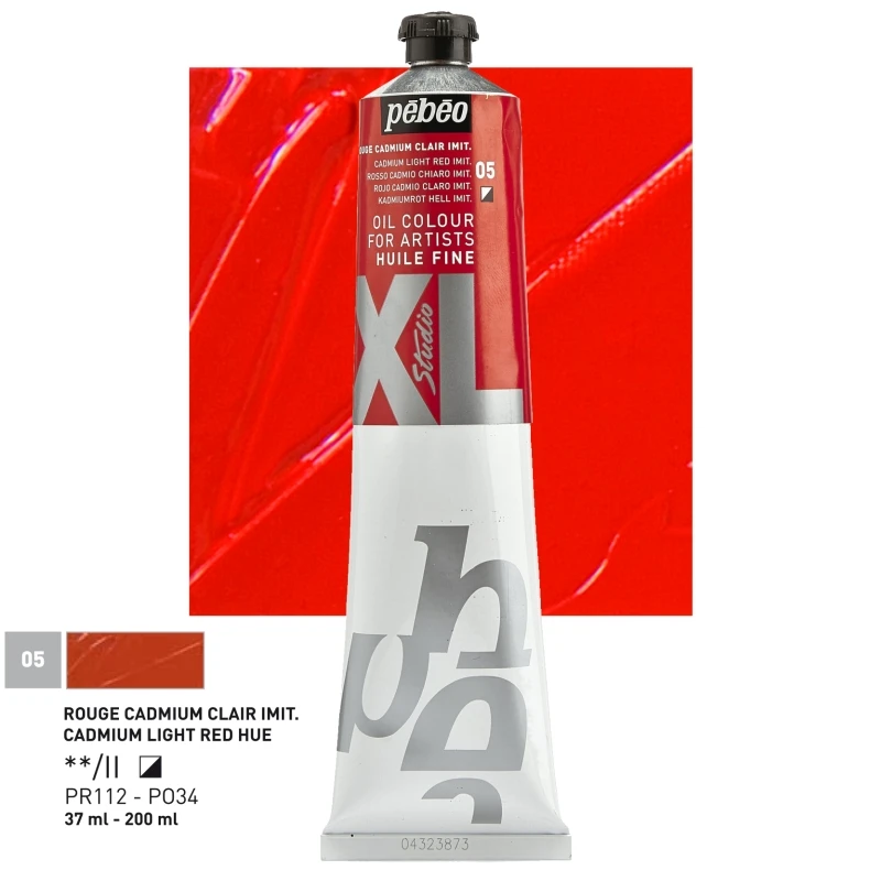 Farba Olejna Pebeo XL Fine Oil 200ml 05 Cadmium Light Red Hue
