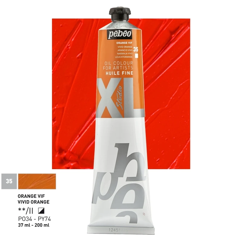 Farba Olejna Pebeo XL Fine Oil 200ml 35 Vivid Orange