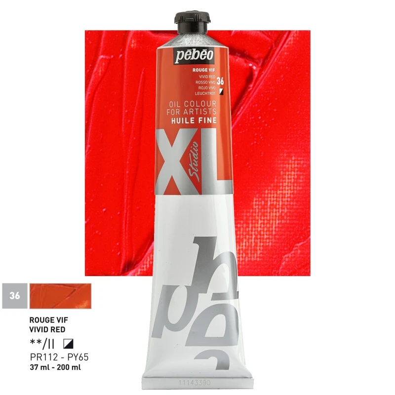 Farba Olejna Pebeo XL Fine Oil 200ml 36 Vivid Red