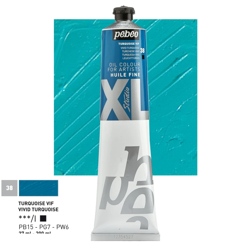 Farba Olejna Pebeo XL Fine Oil 200ml 38 Vivid Turquoise