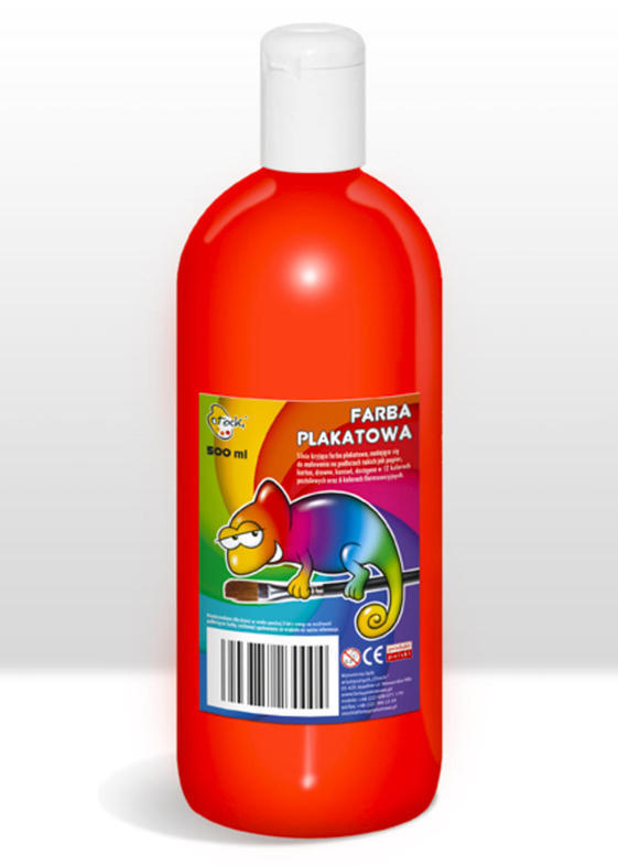 FARBA TEMPERA 500ml OTOCKI CZERWONA
