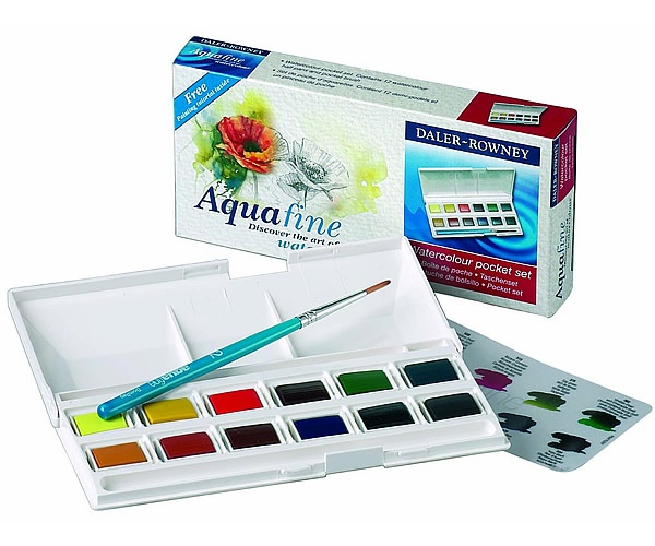 FARBY AQUAFINE POCKET SET 12 szt.