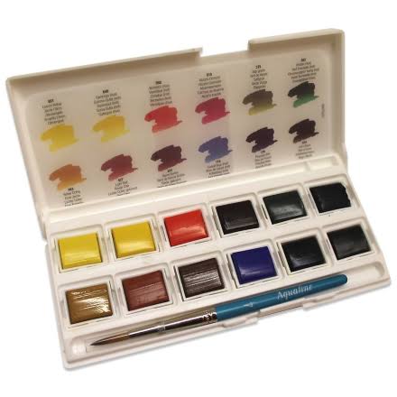 FARBY AQUAFINE POCKET SET 12 szt.