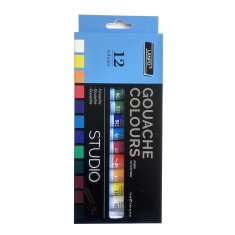 FARBY GWASZE komplet STUDIO 12 kolorów 12ml