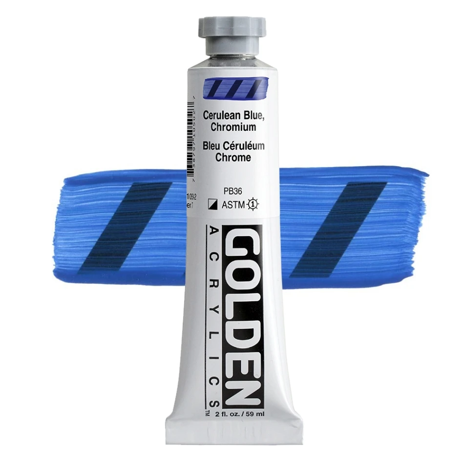 Golden Acrylics HB 1050 CERULEAN BLUE CHROME 59 ML