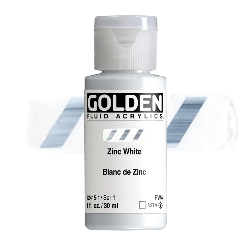 Golden Fluid Acrylics: 2415 Zinc White 30ml