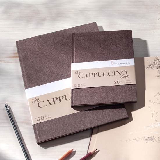 HAHNEMUHLE CAPPUCINO BOOK 120G A5 80 40ark/80stron. BLOK W KOLORZE CAPPUCINO
