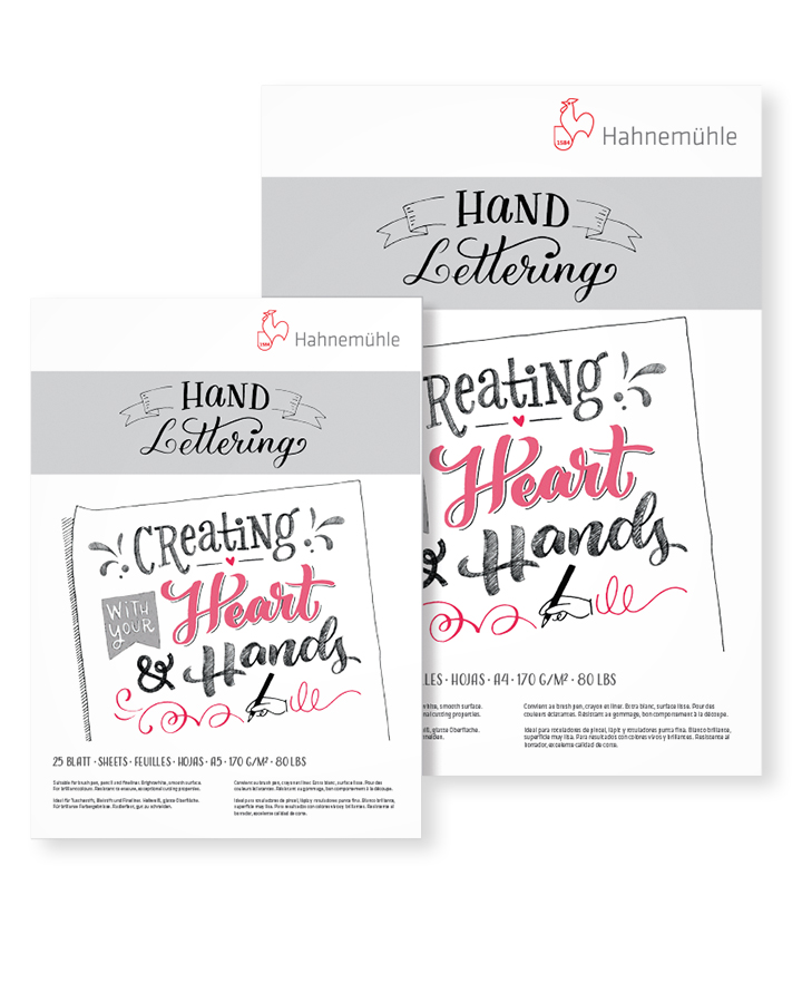 HAHNEMUHLE LETTERING PAD 170G A4 25 ARK. BLOK DO KALIGRAFII