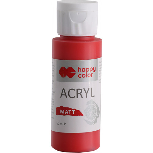 HAPPY COLOR ACRYL MAT/FARBA AKRYLOWA MATOWA 60 ML - JESIENNA CZERWIEŃ