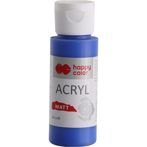 HAPPY COLOR ACRYL MAT/FARBA AKRYLOWA MATOWA 60 ML - NIEBIESKA GŁĘBIA